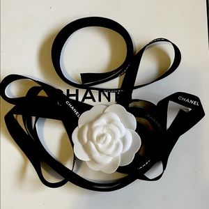 Authentic Chanel Ribbon & Flower